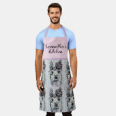 Cute Llama Waterverf Schilderen Dierendames Apron Schort (Gedragen)