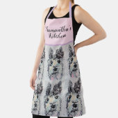 Cute Llama Waterverf Schilderen Dierendames Apron Schort (Insitu)