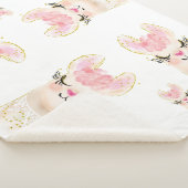Cute Llama Waterverf Sherpa Blanket Sherpa Deken (3/4)