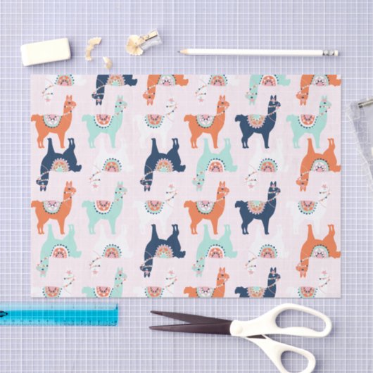 Cute Llama-weefselpapier Tissuepapier (Craft)