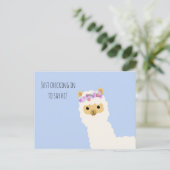 Cute Llama Wenskaart Briefkaart (Staand voorkant)