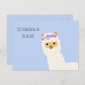 Cute Llama Wenskaart Briefkaart (Voorkant / Achterkant)