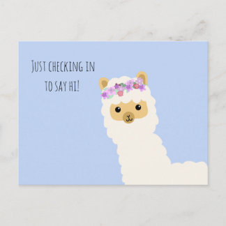 Cute Llama Wenskaart Briefkaart