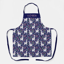 Cute Llama Whimsical Botanical Pattern