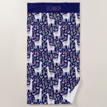 Cute Llama Whimsical Botanical Pattern