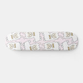 Cute Llamas Pattern (Roze) Skateboard (Horizontaal)