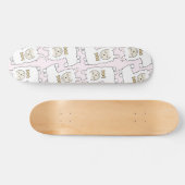 Cute Llamas Pattern (Roze) Skateboard (Horizontaal)