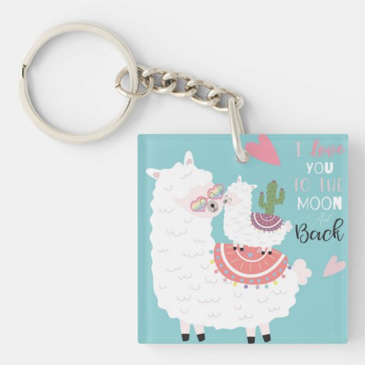 Cute Llamas Sleutelhanger (Voorkant)