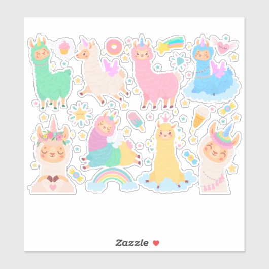 Cute Llamas Sticker (Vel)