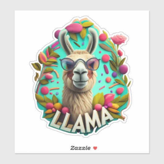 Cute Llamas Sticker (Vel)