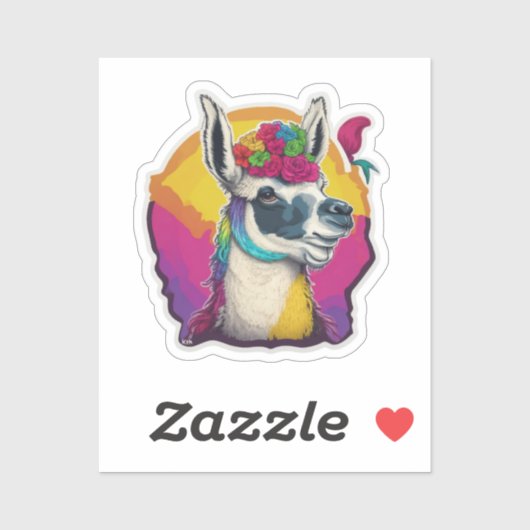 Cute Llamas Sticker (Vel)