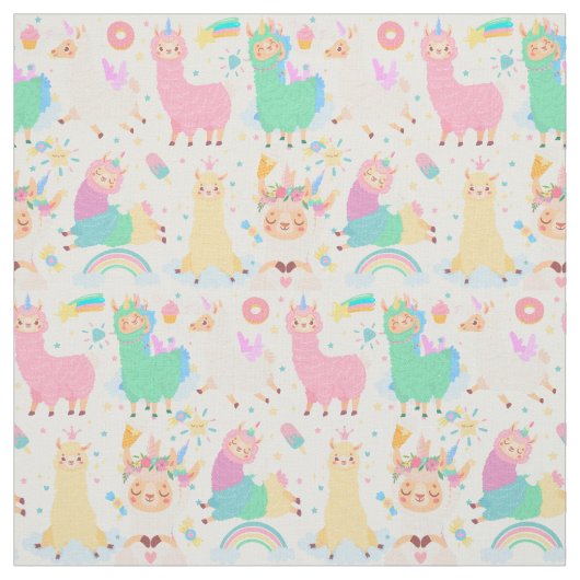 Cute Llamas Stof (Swatch)
