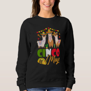 Cute Llamas Wearing Sombrero Cinco de Mayo Mexican Trui
