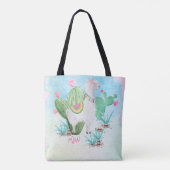Cute Lllama Waterverf Scène Gepersonaliseerde Kind Tote Bag (Achterkant)