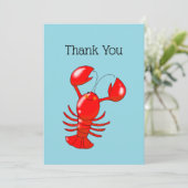 Cute Lobster Bedankkaart (Staand voorkant)