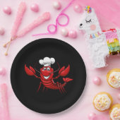 Cute lobster boil beteging papieren bordje (Feest)