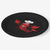 Cute lobster boil beteging papieren bordje (Gekanteld)