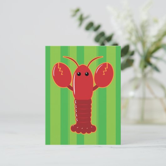 Cute Lobster Briefkaart (Staand voorkant)