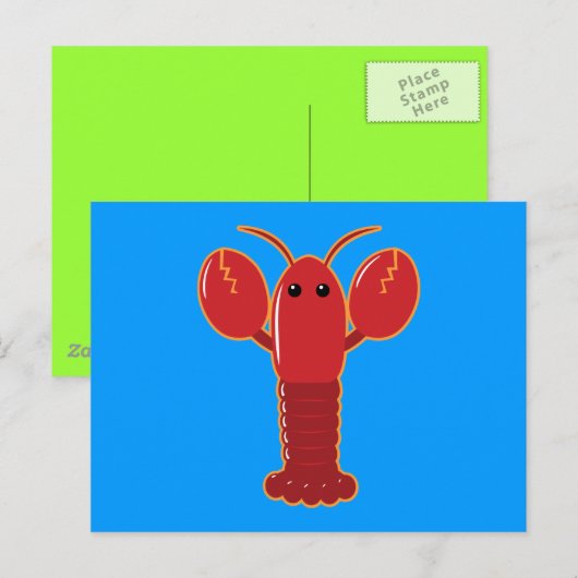 Cute Lobster Briefkaart (Voorkant / Achterkant)