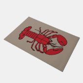Cute Lobster Nautical    beachwelmat Deurmat (Schuin)