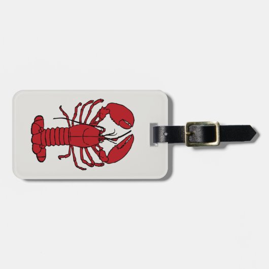 Cute Lobster Nautical strand bagagelabel (Voorkant horizontaal)