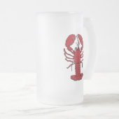 Cute Lobster Nautical strand frosted beer mok (Voorkant rechts)