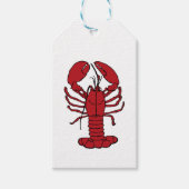 Cute Lobster Nautical strand gift label Cadeaulabel (Voorkant)
