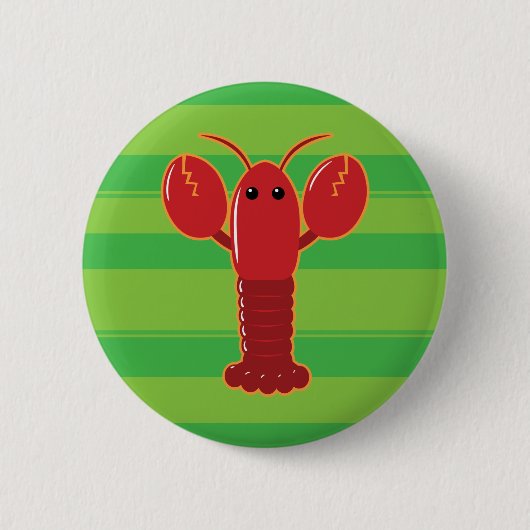 Cute Lobster Ronde Button 5,7 Cm (Voorkant)