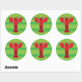 Cute Lobster Ronde Sticker (Vel)