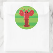 Cute Lobster Ronde Sticker (Tas)