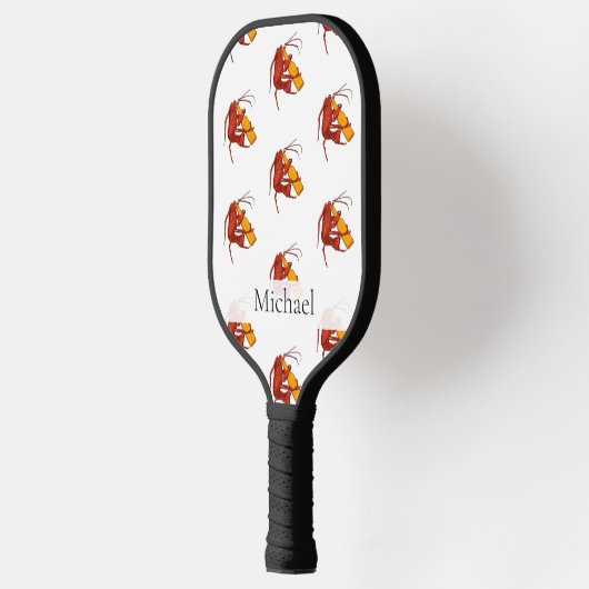 Cute Lobster Seafood Personalized Retirement Pickleball Paddle (Links)