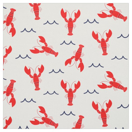 Cute Lobster Stof (Swatch)