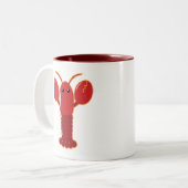 Cute Lobster Tweekleurige Koffiemok (Voorkant links)