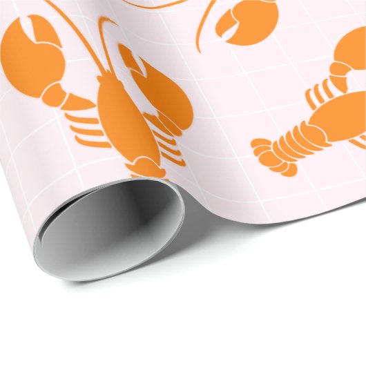 Cute Lobster Wrapping Paper Cadeaupapier (Rol Hoek)