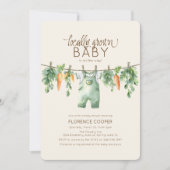 Cute Locally Grown Baby Shower Invitation Kaart (Voorkant)