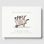 Cute locally Grown Blush Floral Cart Baby shower Gastenboek (Voorkant)