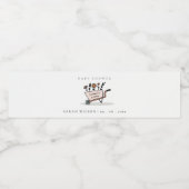 Cute locally Grown Blush Floral Cart Baby shower Waterfles Etiket (Enkel label)
