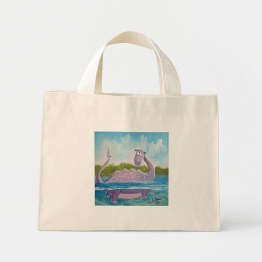 Cute loch ness monster afbeelding mini tote bag (Voorkant)