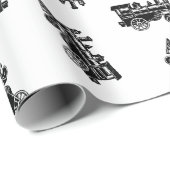 Cute Locomotive Train CUSTOM ACHTERGROUND COLOR Cadeaupapier (Rol Hoek)