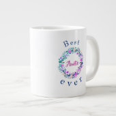 Cute logo Best Auntie Ever Word Art Grote Koffiekop (Voorkant rechts)