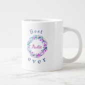 Cute logo Best Auntie Ever Word Art Grote Koffiekop (Rechts)