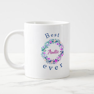 Cute logo Best Auntie Ever Word Art Grote Koffiekop