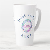 Cute logo Best Sister Ever Word Art Mok (Rechterhoek)