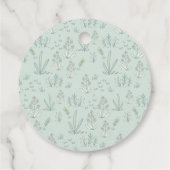 Cute lokaal gekweekte egel Flora Bike Baby shower Bedankjes Labels (Achterkant)