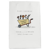 Cute lokaal gekweekte geel Baby shower van kartonn Medium Cadeauzakje (Voorkant)