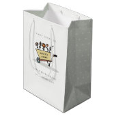 Cute lokaal gekweekte geel Baby shower van kartonn Medium Cadeauzakje (Achterkant Gekanteld)