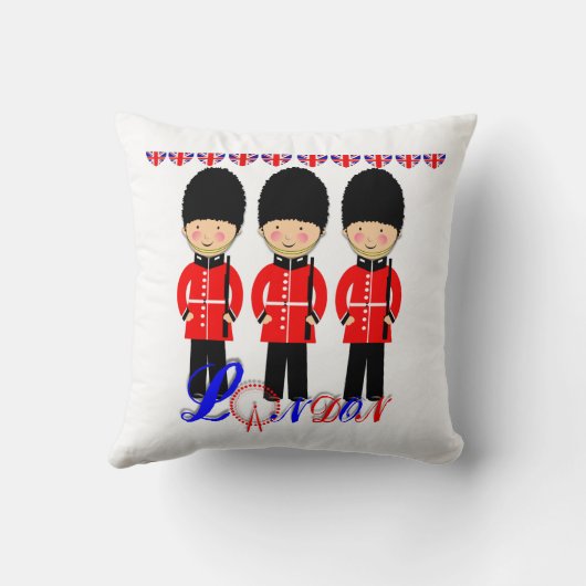 Cute London Guards Thed Design Kussen (Achterkant)