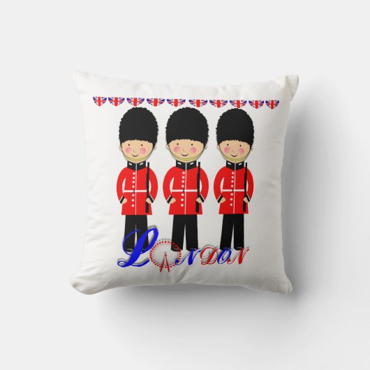 Cute London Guards Thed Design Kussen (Voorkant)