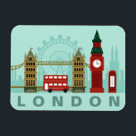 Cute London Illustration magnet Magneet<br><div class="desc">Bekijk mijn winkel voor meer objecten uit Londen.</div>