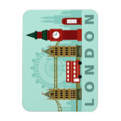 Cute London Illustration magnet Magneet (Verticaal)